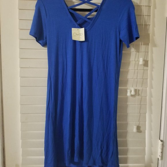 Oliva Rae Small Cross Back T Shirt Dress - Picture 2 of 3